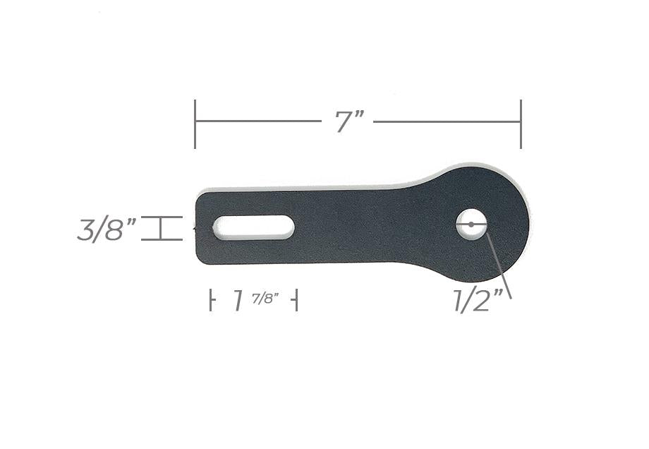 Ditch Light Bracket Extensions Black Semi Gloss Powdercoat Cali Raised LED