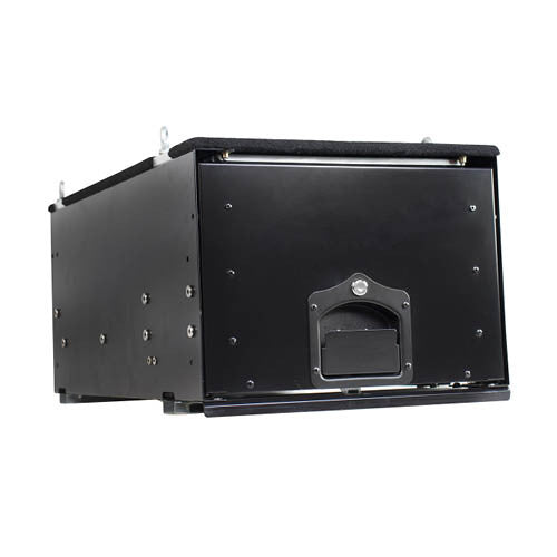 Overland Vehicle Systems Cargo Box With Slide Out Drawer - Black Powder Coat