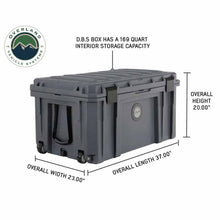 Overland Vehicle Systems D.B.S.  - Dark Grey 169 QT Dry Box with Wheels, Drain, and Bottle Opener