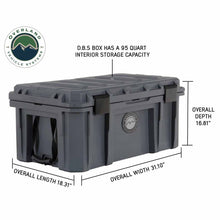 Overland Vehicle Systems D.B.S.  - Dark Grey 95 QT Dry Box with Wheels, Drain, and Bottle Opener