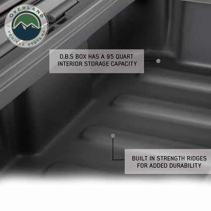 Overland Vehicle Systems D.B.S.  - Dark Grey 95 QT Dry Box with Wheels, Drain, and Bottle Opener