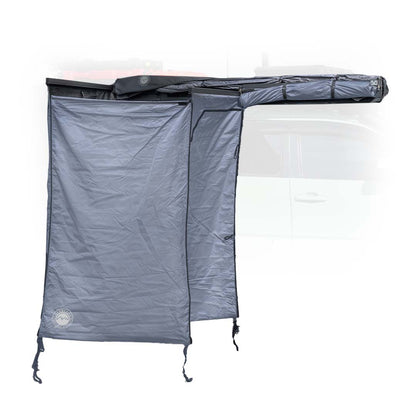 Overland Vehicle Systems HD Nomadic Shower - Quick Deploying Double Shower, 42" x 84", Grey Body, Green Trim W/Black Travel Bag