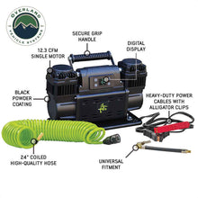 Up Down Air EGOI Portable Air Twin Compressor System 7.0 CFM With Digital Control Panel, Storage Bag, Hose & Attachments - Single Motor