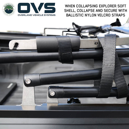 Overland Vehicle Systems Explorer Soft Shell - Black Diamond Canvas and Aluminum Frame 2007-2021 Tundra
