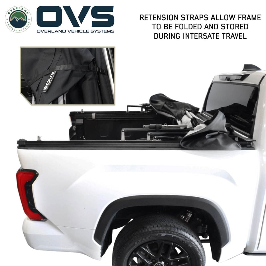 Overland Vehicle Systems Explorer Soft Shell - Black Diamond Canvas and Aluminum Frame 2022-2026 Tundra