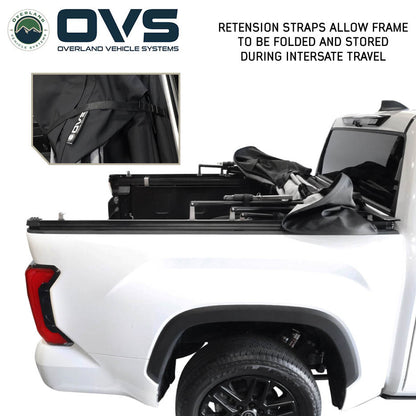 Overland Vehicle Systems Explorer Soft Shell - Black Diamond Canvas and Aluminum Frame 2022-2026 Tundra