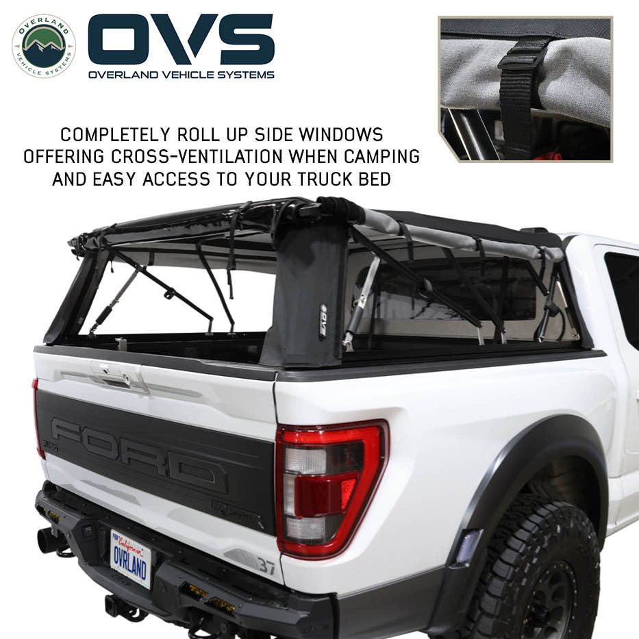 Overland Vehicle Systems Explorer Soft Shell - Black Diamond Canvas and Aluminum Frame 2015-2026 F150