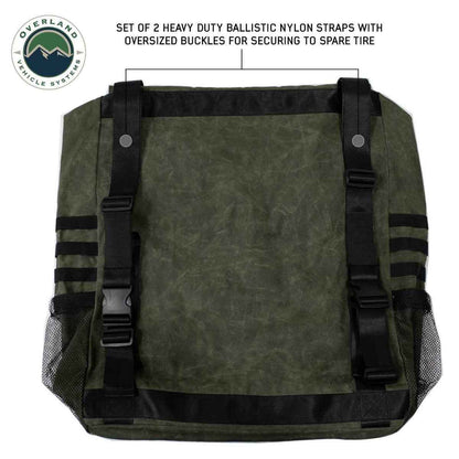 Overland Vehicle Systems Extra Large Trash Bag Tire Mount - #16 Waxed Canvas
