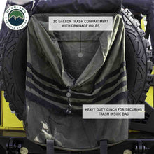 Overland Vehicle Systems Extra Large Trash Bag Tire Mount - #16 Waxed Canvas