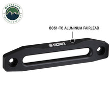 Overland Vehicle Systems Recovery Winch Aluminum Fairlead w/ OVS Logo Black Powder Coat w/ Clear Finish