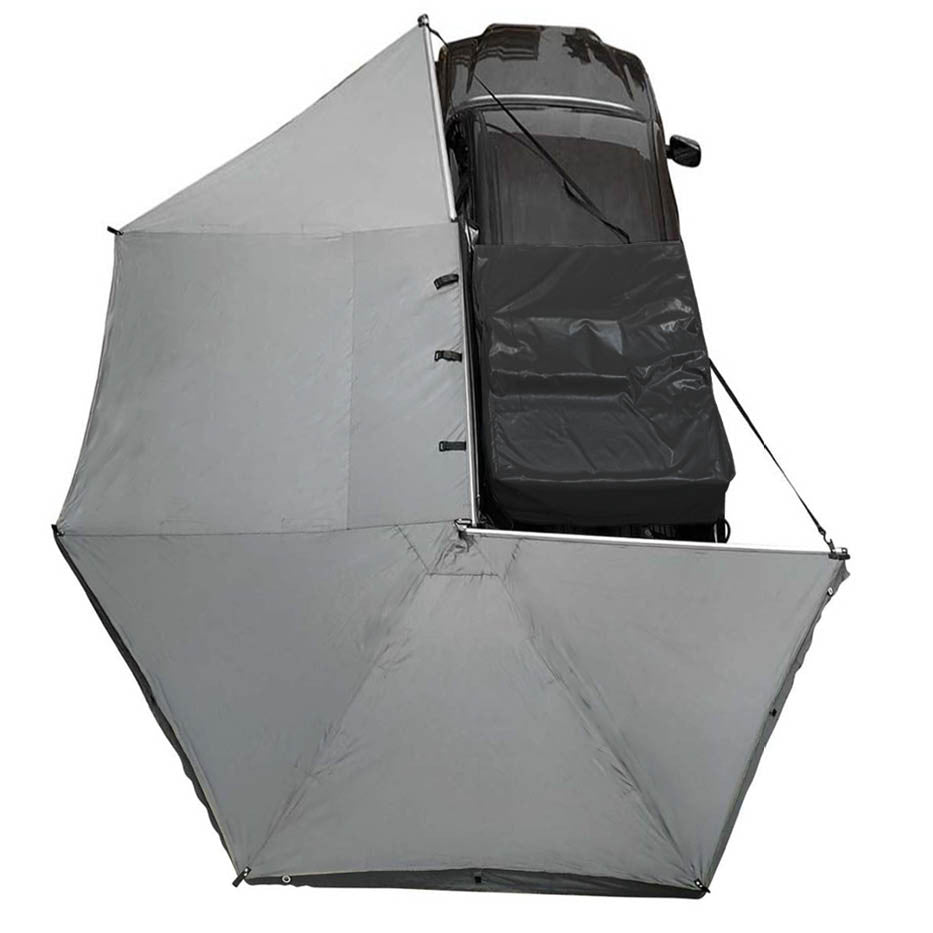 Overland Vehicle Systems HD Nomadic 270 LT - Awning, Driver Side, Grey Body, Green Trim & Black Travel Cover  - No Brackets, No Hardware, No Accessories