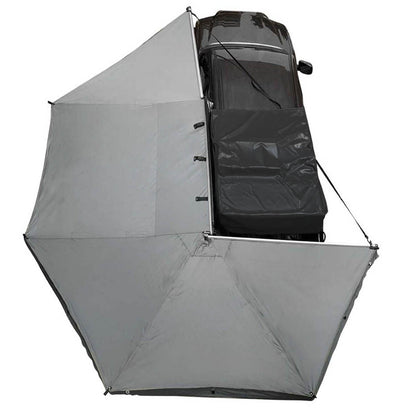 Overland Vehicle Systems HD Nomadic 270 LT - Awning, Driver Side, Grey Body, Green Trim & Black Travel Cover  - No Brackets, No Hardware, No Accessories