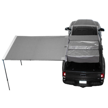Overland Vehicle Systems HD Nomadic 2.0 - Awning, 6.5' Long, Grey Body, Green Trim & Black Travel Cover