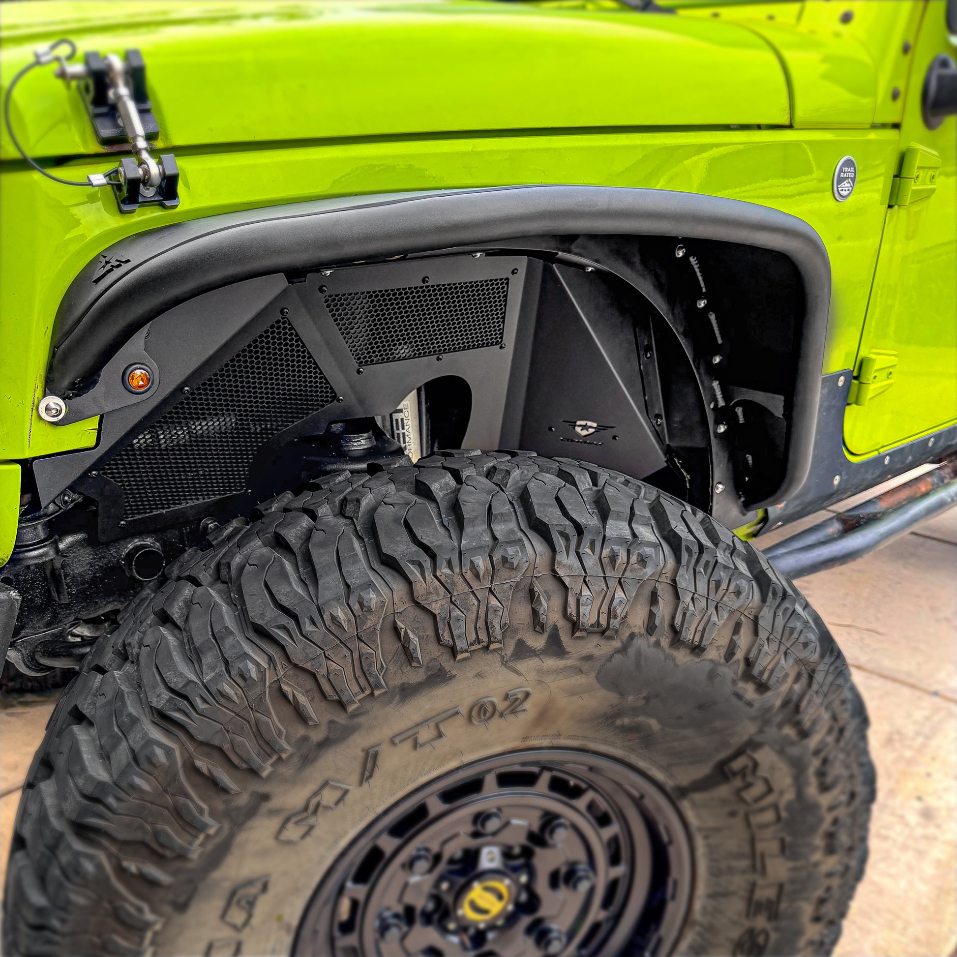 Jeep JK/JKU Battle Ready Max Flow Aluminum Inner Fender Kit - Front
