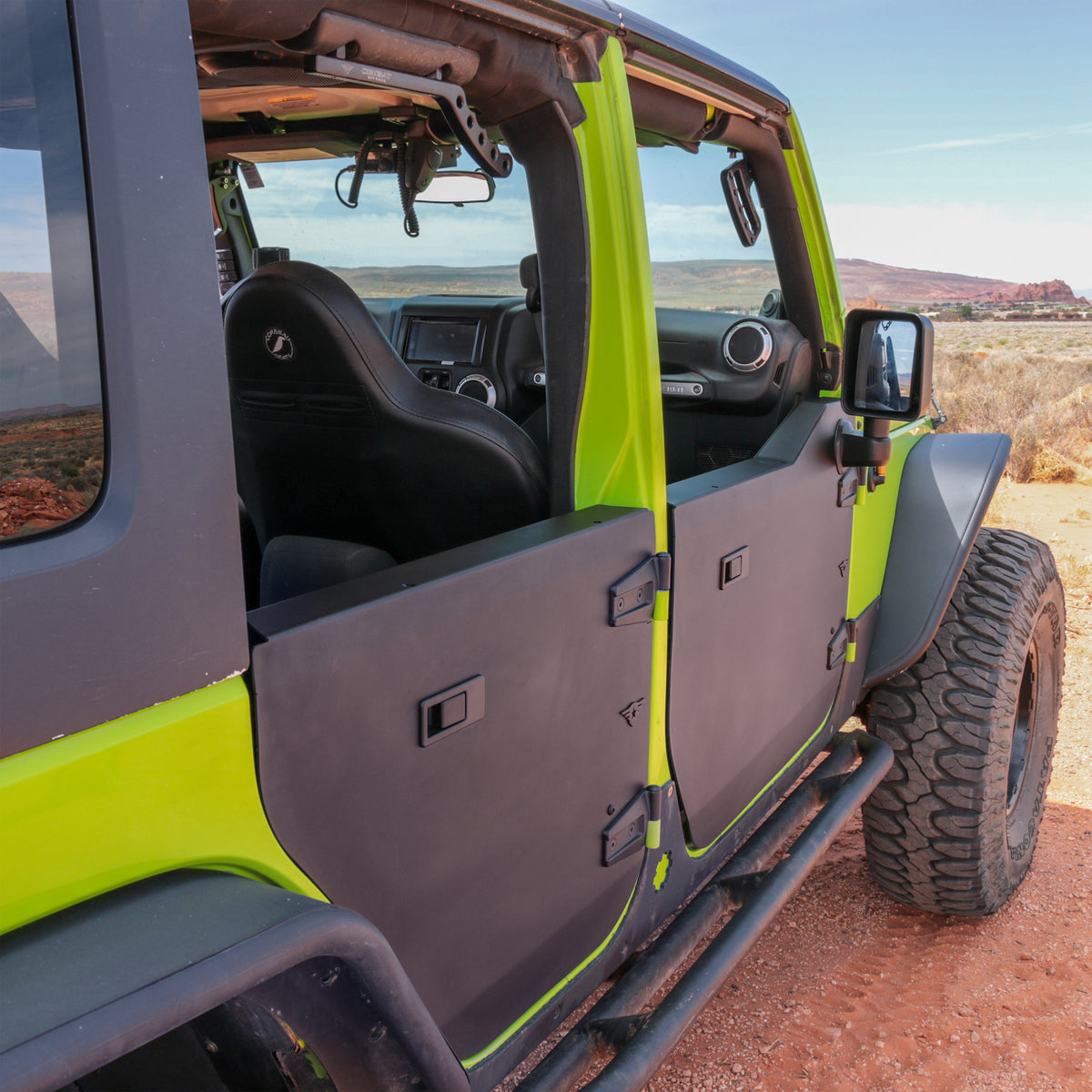 Jeep JK/JKU Full Metal Jacket Door - Raw - Rear Pair