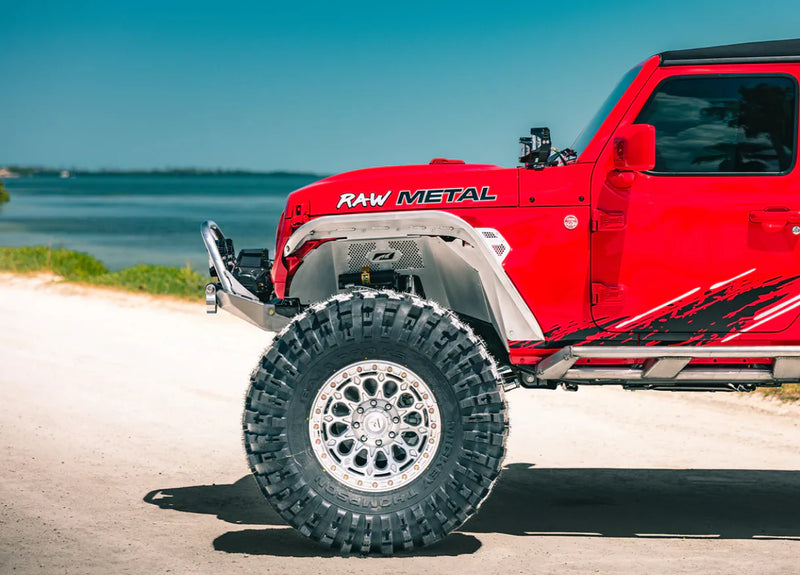 MotoBilt FRONT INNER FENDERS ALUMINUM FOR JEEP JL / JLU / JT GLADIATOR