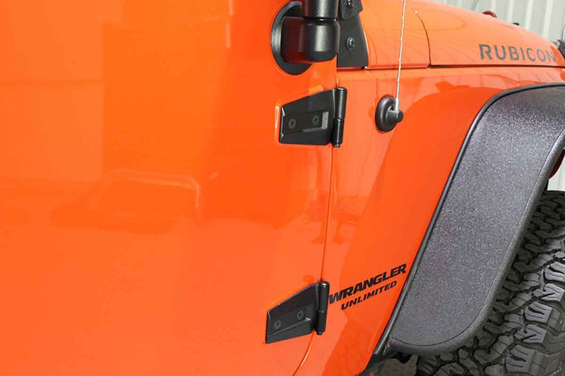 Kentrol 07-18 Jeep Wrangler JK Door Hinge Set 8 Pieces 4 Door - Textured Black