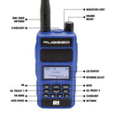 Rugged Radios Rugged R1 - Business Band Two Way Handheld Radio - Digital and Analog Blue