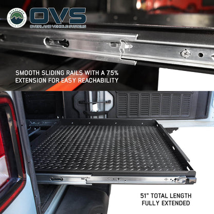 Overland Vehicle Systems Cargo Storage Rack with Shelf and Sliding Extension