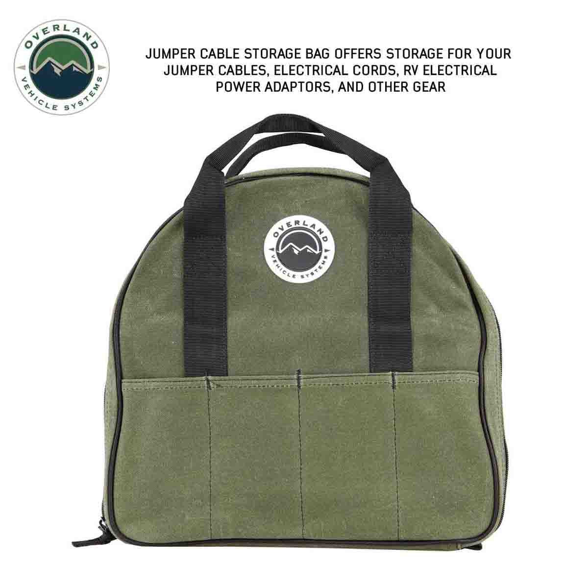 Overland Vehicle Systems Jumper Cable Bag #16 Waxed Canvas