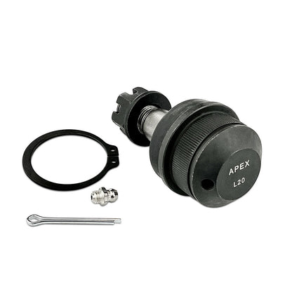 Apex Chassis Heavy Duty Ball Joint Kit Fits: 90-01 Jeep Cherokee 90-92 Comanche 93-98 Grand Cherokee 93 Grand Wagoneer 97-06 Wrangler TJ 60-06 Wrangler YJ Includes: 1 Upper & 1 Lower