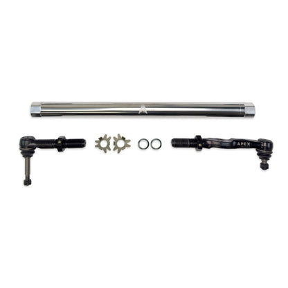 Heavy Duty Polished Aluminum Drag Link Assembly Fits: 05-16 F250/F350 Super Duty Apex Chassis