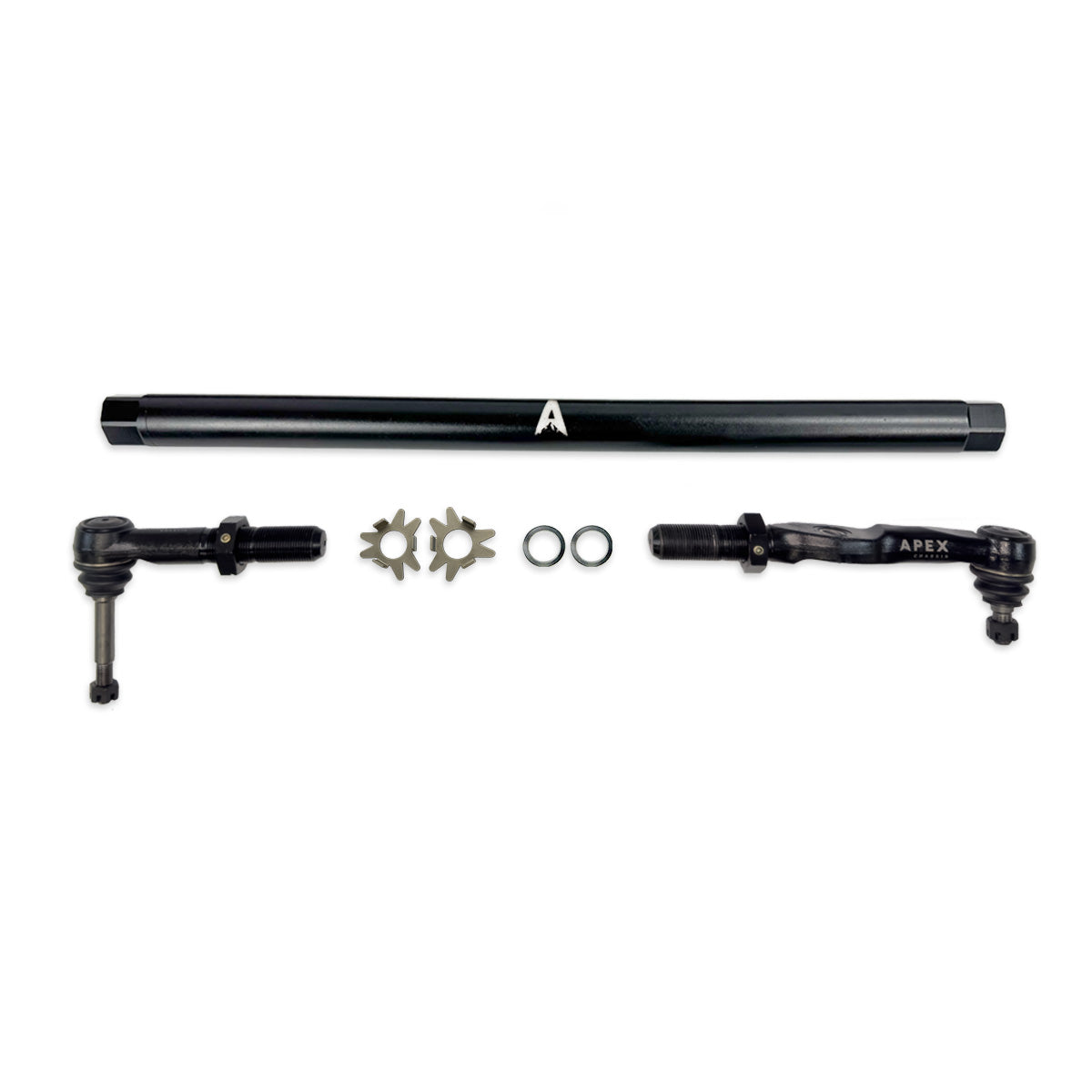 Heavy Duty DOM Steel Drag Link Assembly Fits: 05-16 F250/F350 Super Duty Apex Chassis