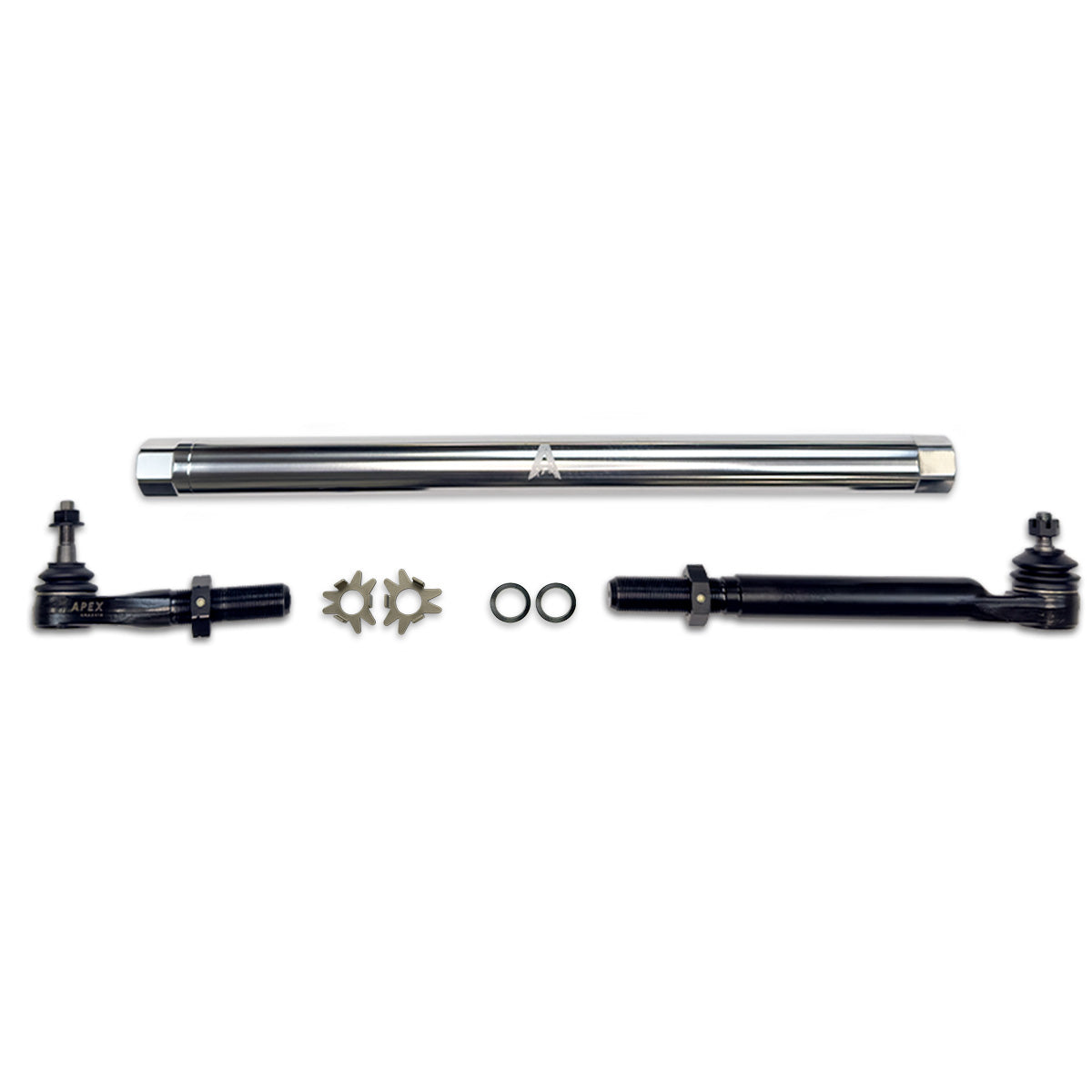 Heavy Duty Polished Aluminum Drag Link Assembly Fits: 14-24 Ram 2500/3500 Apex Chassis