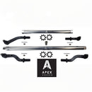 Heavy Duty Polished Aluminum Tie Rod and Drag Link Axle Swap Kit Dynatrac 72.5 Inch Jeep JK 2.5T for Axle Upgrade Options Only Apex Chassis