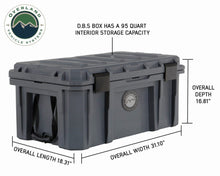 Overland Vehicle Systems D.B.S.  - Dark Grey 95 QT Dry Box with Wheels, Drain, and Bottle Opener