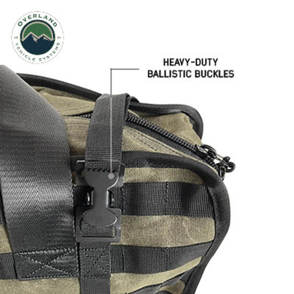Overland Vehicle Systems Large Recovery Bag With Handle And Straps - #16 Waxed Canvas