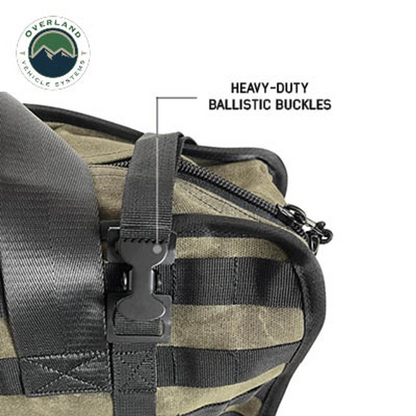 Overland Vehicle Systems Large Recovery Bag With Handle And Straps - #16 Waxed Canvas