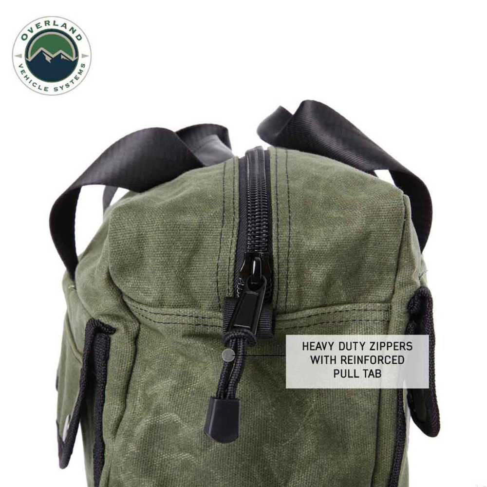 Overland Vehicle Systems Small Duffle Bag With Handle And Straps - #16 Waxed Canvas