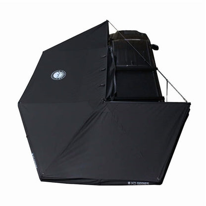 Overland Vehicle Systems XD Nomadic 270 - Awning Wall 1 W/Black Out, Driver Side, Grey Hex, Black Trim W/Storage Bag