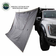 Overland Vehicle Systems HD Nomadic 270 - Awning Wall 1 W/Door & Window, Driver Side, Grey Body, Green Trim W/Storage Bag