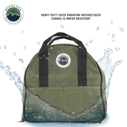 Overland Vehicle Systems Jumper Cable Bag #16 Waxed Canvas