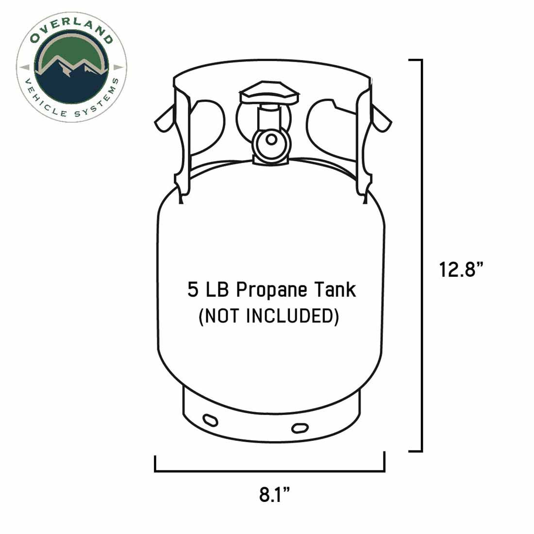 Overland Vehicle Systems Propane Bag With Handle And Straps - #16 Waxed Canvas