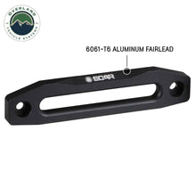 Overland Vehicle Systems Recovery Winch Aluminum Fairlead w/ OVS Logo Black Powder Coat w/ Clear Finish