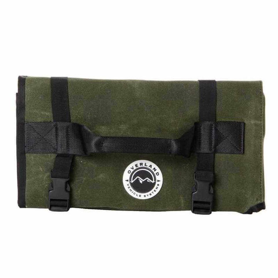 Overland Vehicle Systems Rolled Bag General Tools With Handle And Straps - #16 Waxed Canvas