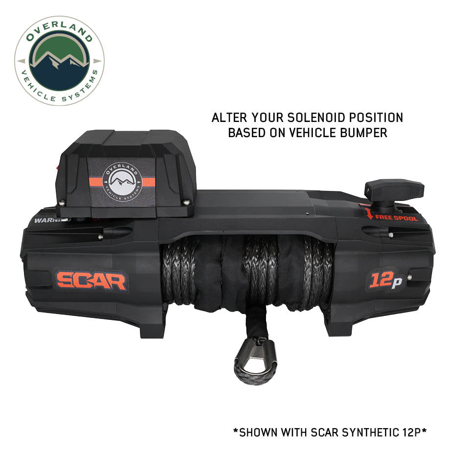 Overland Vehicle Systems SCAR 12 - 12,000 lb. Winch With Steel Cable & Wireless Remote
