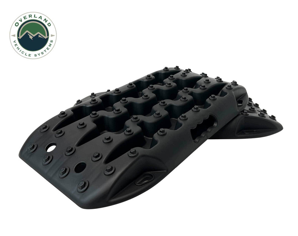 Overland Vehicle Systems Recovery Ramp With Pull Strap and Storage Bag - Black
