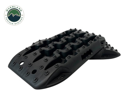 Overland Vehicle Systems Recovery Ramp With Pull Strap and Storage Bag - Black