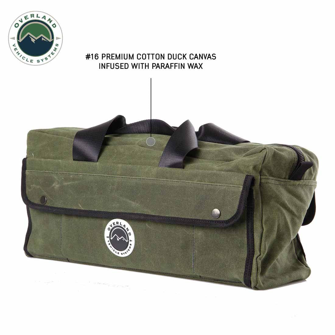 Overland Vehicle Systems Small Duffle Bag With Handle And Straps - #16 Waxed Canvas