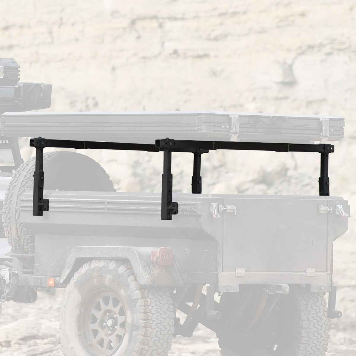 Overland Vehicle Systems Off Road Trailer Tent Upright Posts (Set of 2 with Mounts)