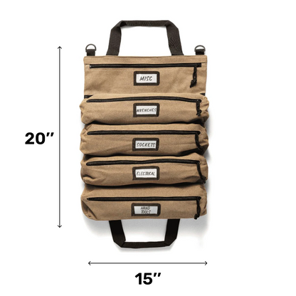 Overland Vehicle Systems Rolled Bag Socket With Handle And Straps - #16 Waxed Canvas