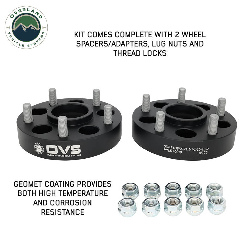 Overland Vehicle Systems 5x4.5 1.25" Wheel Spacer (Pair)