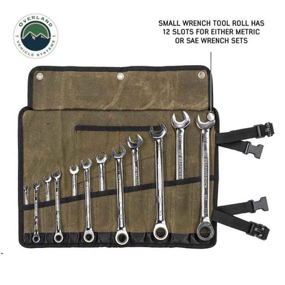 Overland Vehicle Systems Small Wrench Tool Roll (12 Slot) #16 Waxed Canvas