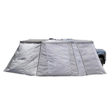 Overland Vehicle Systems XD Nomadic 270 - Awning, Lights, Black Out, Wall Kit, Passenger Side, Grey Hex, Black Trim & Black Travel Cover