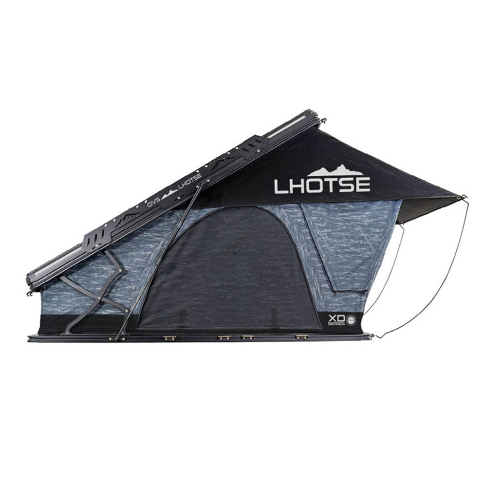 Overland Vehicle Systems XD Lhotse - Clamshell Aluminum Roof Top Tent, 2 Person, Grey Body & Black Rainfly