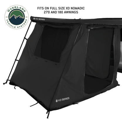 Overland Vehicle Systems XD Nomadic 270/180 Awning Room Enclosure, Black Body, Black Trim (4 Walls & Floor)